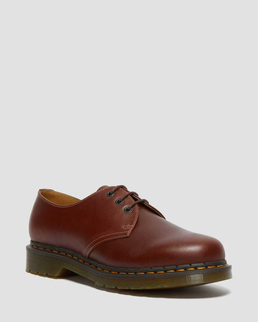 Dr. Martens 1461 Abruzzo Deri Erkek Oxford Ayakkabı - Ayakkabı Kahverengi/Siyah |DJNYK4530|